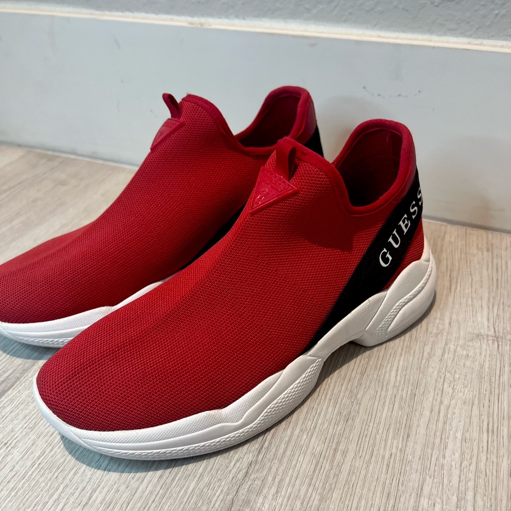 Guess sneakers red size 9.